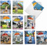 The Best Card Company - 10 All Occasion Blank Cat Cards (4 x 5.12 Inch) Cute Assorted Bulk Set