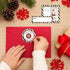 sunepany 8 Set 5x7 Letter from Santa Letter Writing Kit In Christmas Stationery with Red Envelopes, Secret Santa Cards