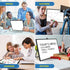 Small Monthly Calendar Dry Erase Whiteboard, 16in x 12in Magnetic Board for Wall, Portable for Planning, Memo