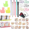 Cat Office Supplies Set - Cat Sticky Notes, Paper Clips, Gel Ink Pens, and Stickers for Cat Lovers