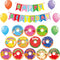 Donut Happy Birthday Bulletin Board Set, Let's Celebrate Happy Birthday Balloon Donut Accents for Classrooms