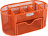 EasyPAG Desk Organizer Mesh Desktop Office Supplies Multi-functional Caddy Pen Holder Stationery with Drawer,Orange by EasyPAG
