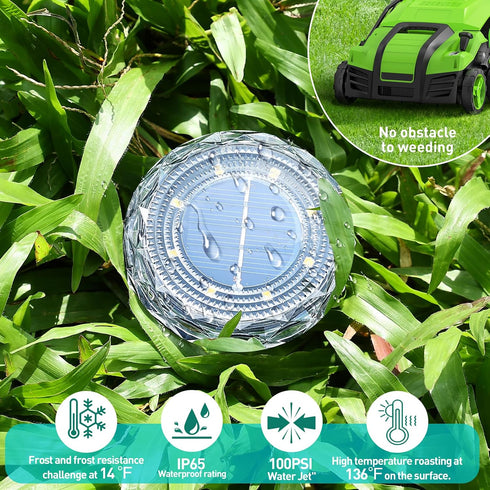 FORTULUX Swimming 8Pack) Solar Ground Lights,Solar Disc Light Outdoor Waterproof,Landscape Lighting Garden Lights