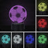 FEBDEY 3D Dimmer 7 Soccer Night Light for Kids, Illusion Night Lamp, USB LED Table Lamp Smart Touch Lights Color
