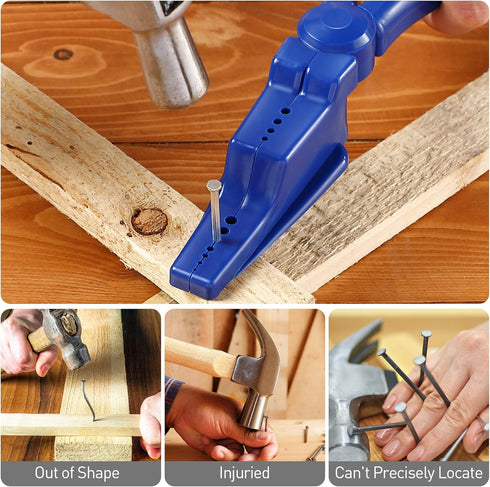2 Pcs Nail Holder for Hammering - Plastic Pliers for Safe Hammering of Nails, Basic Repair and Woodworking Tool