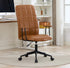 Clyrava 360 Antique Brown PU Leather High Back Office Chair with Armrest Soft, Foam Seat Swivel, Black Powder Coated