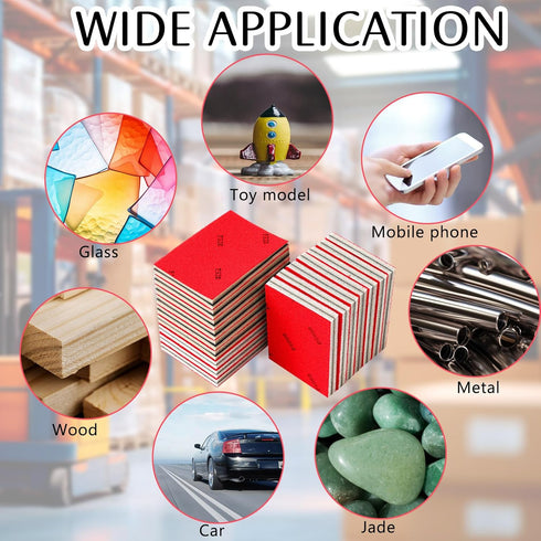 60 320-2500 Pcs Grit Sanding Sponge, Ultra Fine Sanding Sponges Pads, Soft Foam Shine Block Wet Dry Polish Pads, Ultra