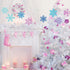 Zonon 48 Pcs Snowflake Cutouts Decorations, Winter Christmas Paper Cutouts with Glue Points for Home Office Decor