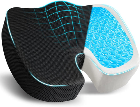 EcoNour Gel Seat Cushion Office Chair Cushions for Sciatica & Tailbone Pain