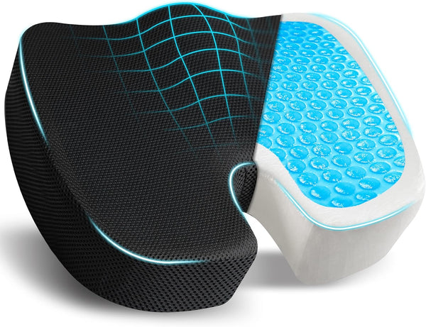 EcoNour Gel Seat Cushion Office Chair Cushions for Sciatica & Tailbone Pain