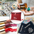 Money Bag with Lock and 2 Keys, 11.4*8.3inch Canvas Documents Bag for Cash, Business Personal, Red