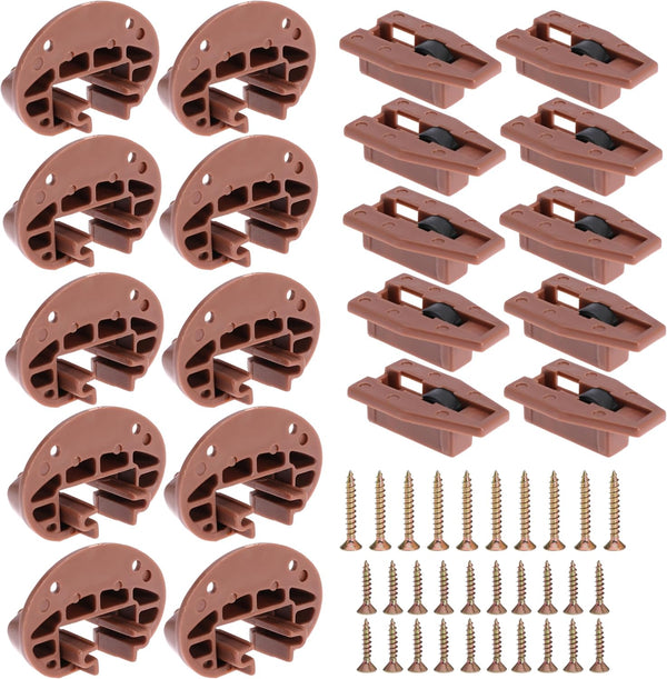 10PCS Drawer Slide Track Guide Glide for Kenlin, Rite Trak 2, Center Mount Drawer for Dressers, Hutches, Nightstand