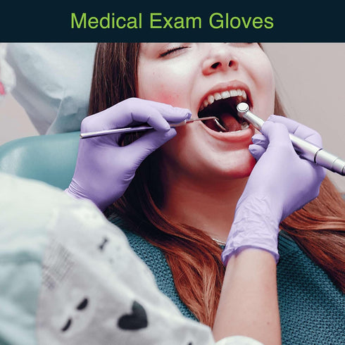 200 Count 3 Lilac Nitrile Disposable Gloves - - Mil Nitrile Gloves X Small - Powder and Latex Free Rubber Gloves