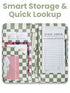 Cute Server Book for Waitress with Zipper & Magnetic Pockets Retro Checkerboard Guest Check Holder Organizer