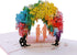 iGifts And Cards Lesbian Rainbow Wisteria Flower Tunnel 3D Pop Up Greeting Card for Wedding, Anniversary