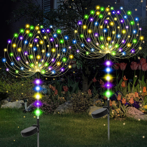 TYASDBA Garden Decor Solar Lights Outdoor,155LED 8 lighting modes pole light Waterproof Colorful