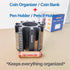Coin Counter Coin Sorter, Pen Holder + Coin Holder as Desk Organizer, Piggy Bank for Adults & Kids - 500pcs Store