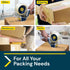Excell Safeguard Packing Tape Dispenser - 2" Wide with Retractable Blade Cover, Ideal for Shipping and Sealing