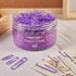 Purple 500pcs Assorted Sizes Paper Clips, Vinyl Coated for Office, School