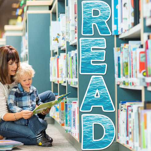Classroom Reading Poster Decorations, Ocean Theme Bulletin Board Supplies for Pre-School Elementary