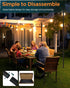 2 Pack 5-Prong (10FT) FLP02B LANDVOI Metal String Light Poles for Outside Hanging - Backyard, Garden, Patio, Lighting