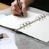 Elsjoy 6 Pack A5 Clear PVC Binder, 6-Ring Soft Notebook Binder, Refillable Notebook, 9.3" x 7"