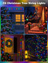 2 Pack C6 200 66 13 Christmas Lights Outdoor Indoor, Total LED FT Connectable Christmas String Lights with Timer
