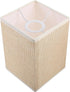 Amosfun Square Fabric Lampshade Replacement Linen Lamp Cover for Bedside Table Lamp