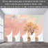 lnzCzhyre Custom Size Wall Sticker Mural Autumn Tree by the Water Soft Clouds and Sparkling Water for wall Decoration