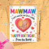 Moonlit93 Mawmaw - I Can't Wait For Our First Cuddle Happy Birthday From The Bump! Card - Ideas Birthday Card