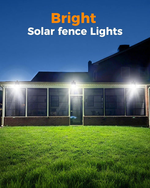 Thumok 72LEDs 600LM Gutter,Camping(1, Clip On Solar Lights Outdoor,Motion Sensor Outdoor Lights, Clip on Solar Fence