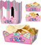 Terasilian 24Pcs Cartoon Dollhouse Food Tray Party Favors Paper Food Serving Tray Birthday