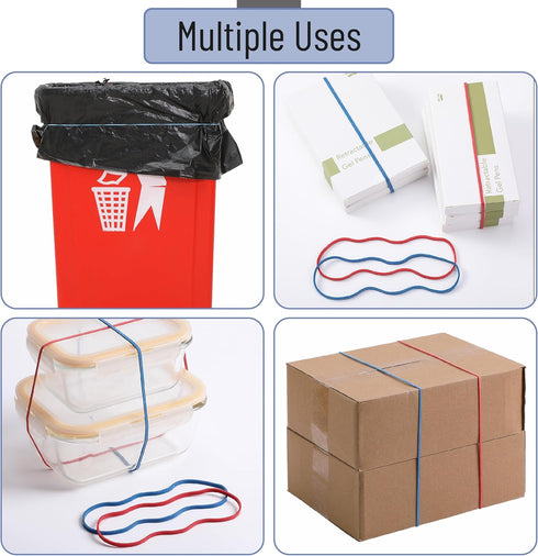 Mr. Pen Large Rubber Bands, 110 Pack, Blue and Red, Extra Large Office Supplies