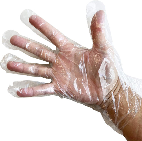 KingSeal Light Duty Poly Disposable Gloves, Powder-Free, Latex-Free, Size Small, 1 Box of 500