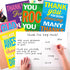 6PCS 14 21 Inch Large Thank You Cards Big x Employee Thank You Gifts Giant Gratitude Greeting Cards with Envelopes