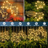 2 Pack Slyuexu Solar Garden Lights Waterproof Swaying Starburst Light Solar Outdoor Lights for Yard Patio Walkway