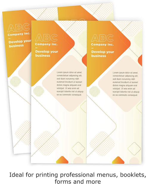 PrintWorks Professional Perforated Paper for Menus, 8.5 x 11, 20 lb, 500 Sheets, White (04339)