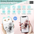 Mini Printer Portable, Inkless Sticker printer with 8 Rolls Paper, Bluetooth Wireless mini thermal printer Compatible with iOS + Android for Journal, Memo, Photo, Print Pod Gifts for Girls Kids