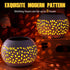 2 Pcs Solar Table Lantern Outdoor Waterproof Flickering Flame Solar Powered LED Light Decorative Metal Outdoor Lamp