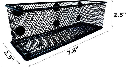 Magnetic Baskets - Organizer and Holder for Locker or Refrigerator, Magnetic Pen Holders for Office and Home