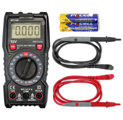 VViViD REV Digital Multimeter (2000 Counts) for AC/DC Electric Battery and Live Wire Testing