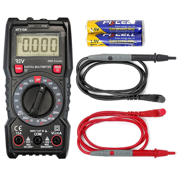 VViViD REV Digital Multimeter (2000 Counts) for AC/DC Electric Battery and Live Wire Testing