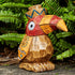 Solar Tiki Statue-Woodpecker Bird, Hawaiian Garden Outdoor Light Sculptures & Statues for Patio Pool Yard