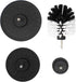 ABN Power Scrubber Cleaning Brush Set - 4 Piece White Soft Bristle Shower Scrubber Kit for Home and Auto