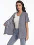 Meuponc Post Mastectomy Zip Up Shirts with Drain Pockets Surgery Recovery Must Haves Clothing Comfy Short Sleeve Shirts