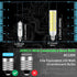 Dimmable JDE11 Bulbs 120V 100W Bulbs T6 E11 Bulb, 6000K 10W 1100lm E11 Fan,2Pcs ZHENMING Led Halogen Candelabra