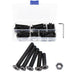 binifiMux 100pcs Flat Phillips Head Black M5 Countersunk Machine Screws Assortment Kit (20mm/25mm/30mm/35mm/40mm)