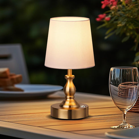 5200mAh 3-Level Dimmable PARTPHONER Mini Cordless LED Table Lamp, Rechargeable Battery Operated Lamp, Brightness, Touch