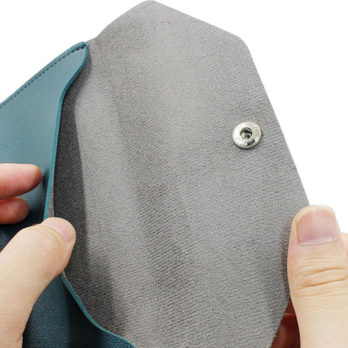 PU Leather Money Cash Envelopes Bag, Reusable Wallets for Cash, Check, Billing, Green