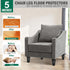 FoDau770 5 Inches, Set 4, 5/16" Black Rubber Wood Furniture Legs Straight Tapered Wood Feet Mid Century Sofa Legs